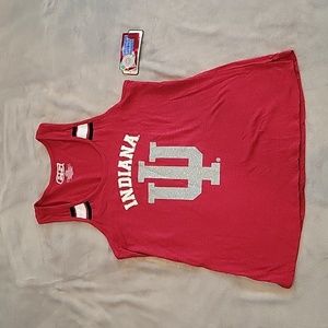 Indiana University women's tank top size large silver glitter
